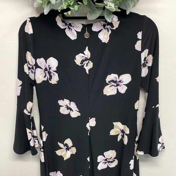 NWOT Tommy Hilfiger Floral Printed Jersey Bell Sleeve A-Line Dress 4 - Picture 7 of 16